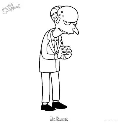 Free printable Mr. Burns 4 Coloring Page - Free Printable The Simpsons Coloring Sheets coloring page