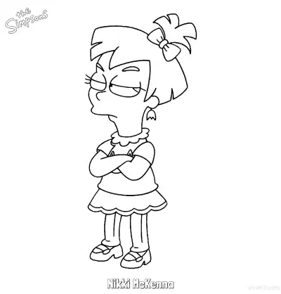Free printable Nikki McKenna Coloring Page - Free Printable The Simpsons Coloring Sheets coloring page