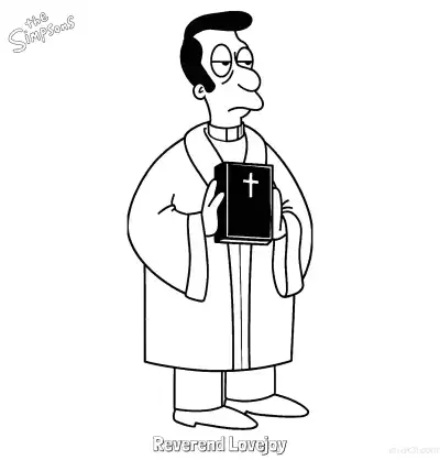Free printable Reverend Lovejoy 2 Coloring Page - Free Printable The Simpsons Coloring Sheets coloring page