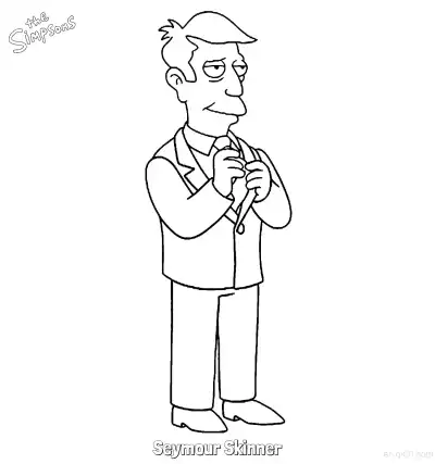 Free printable Seymour Skinner Coloring Page - Free Printable The Simpsons Coloring Sheets coloring page