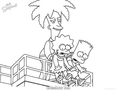 Free printable Sideshow Bob Coloring Page - Free Printable The Simpsons Coloring Sheets coloring page