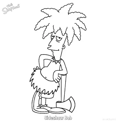 Free printable Sideshow Bob 2 Coloring Page - Free Printable The Simpsons Coloring Sheets coloring page