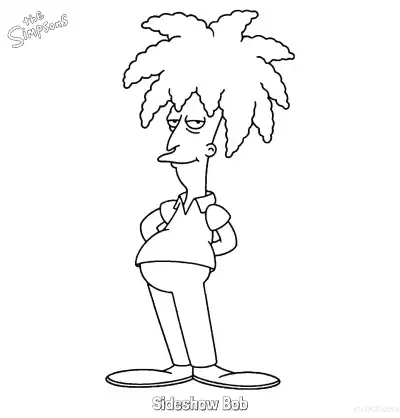 Free printable Sideshow Bob 3 Coloring Page - Free Printable The Simpsons Coloring Sheets coloring page