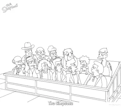 Free printable The Simpsons Coloring Page - Free Printable The Simpsons Coloring Sheets coloring page