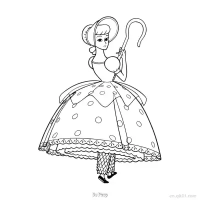 Free printable Bo Peep  Coloring Page - Free PDF Printable Toy Story Coloring Sheets coloring page