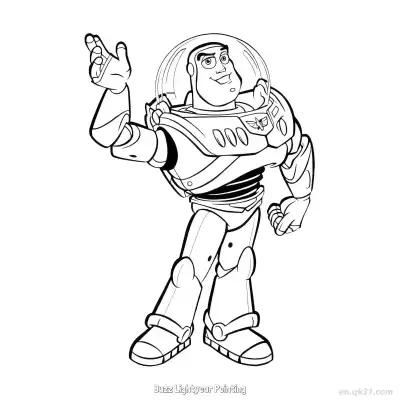 Free printable Buzz Lightyear Pointing  Coloring Page - Free PDF Printable Toy Story Coloring Sheets coloring page