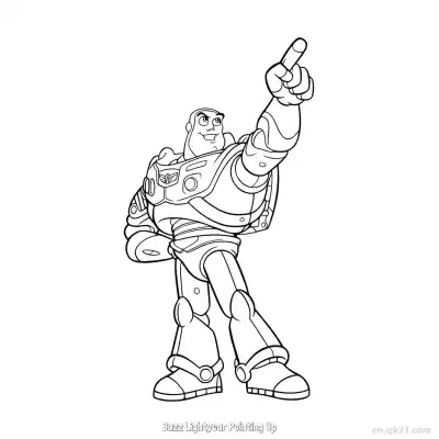 Free printable Buzz Lightyear Pointing Up 2 Coloring Page - Free PDF Printable Toy Story Coloring Sheets coloring page