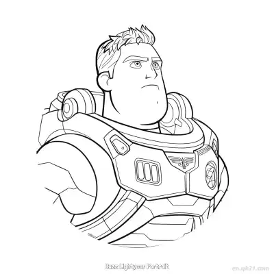 Free printable Buzz Lightyear Portrait  Coloring Page - Free PDF Printable Toy Story Coloring Sheets coloring page