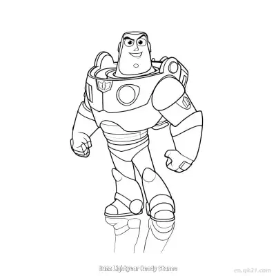 Free printable Buzz Lightyear Ready Stance  Coloring Page - Free PDF Printable Toy Story Coloring Sheets coloring page