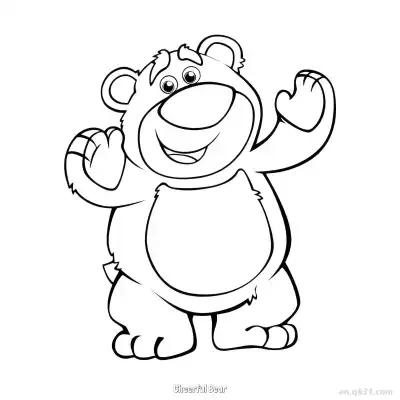 Free printable Cheerful Bear  Coloring Page - Free PDF Printable Toy Story Coloring Sheets coloring page