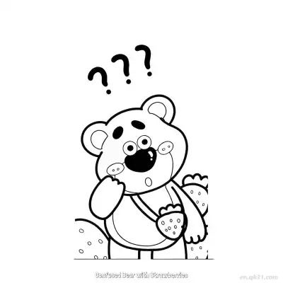 Free printable Confused Bear with Strawberries  Coloring Page - Free PDF Printable Toy Story Coloring Sheets coloring page