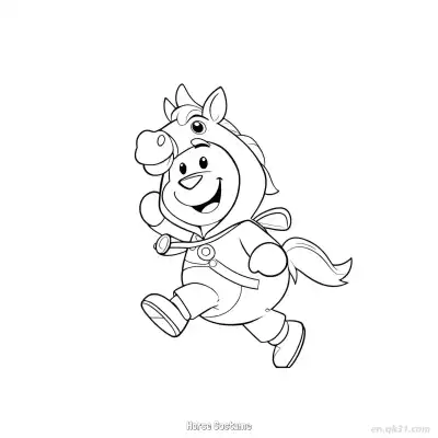 Free printable Horse Costume  Coloring Page - Free PDF Printable Toy Story Coloring Sheets coloring page
