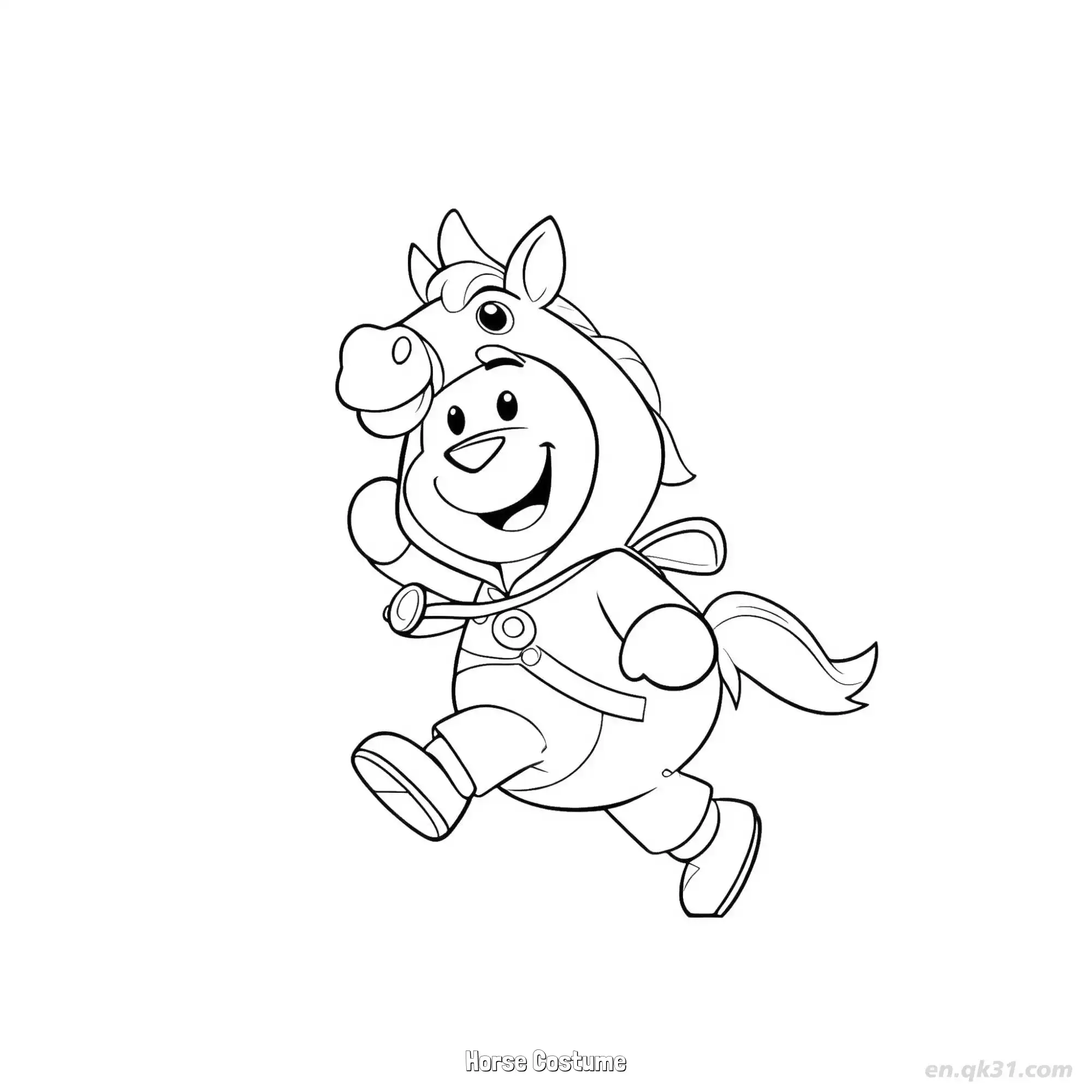 Horse Costume  Coloring Page - Free Printable Toy Story PDF Coloring Sheets – Free Printable Coloring Page for Kids and Adults