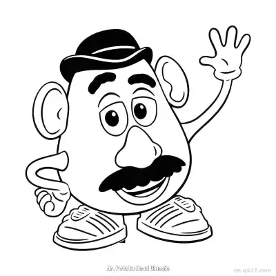 Free printable Mr. Potato Head Classic  Coloring Page - Free PDF Printable Toy Story Coloring Sheets coloring page