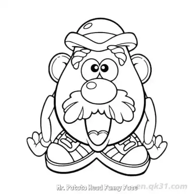 Free printable Mr. Potato Head Funny Face  Coloring Page - Free PDF Printable Toy Story Coloring Sheets coloring page