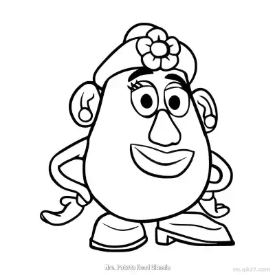 Free printable Mrs. Potato Head Classic  Coloring Page - Free PDF Printable Toy Story Coloring Sheets coloring page