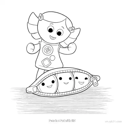 Free printable Peas in a Pod with Girl  Coloring Page - Free PDF Printable Toy Story Coloring Sheets coloring page