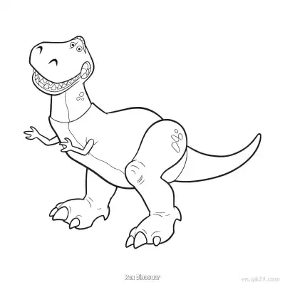 Free printable Rex Dinosaur  Coloring Page - Free PDF Printable Toy Story Coloring Sheets coloring page