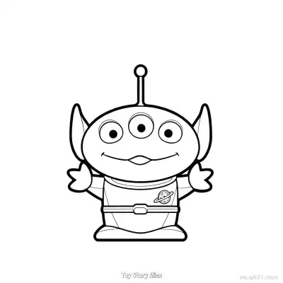 Free printable Toy Story Alien  Coloring Page - Free PDF Printable Toy Story Coloring Sheets coloring page