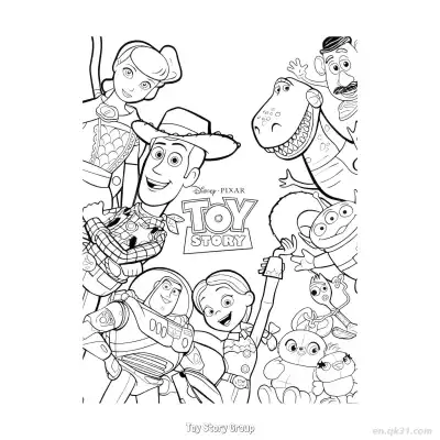 Free printable Toy Story Group  Coloring Page - Free PDF Printable Toy Story Coloring Sheets coloring page