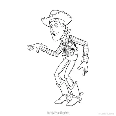 Free printable Woody Reaching Out  Coloring Page - Free PDF Printable Toy Story Coloring Sheets coloring page
