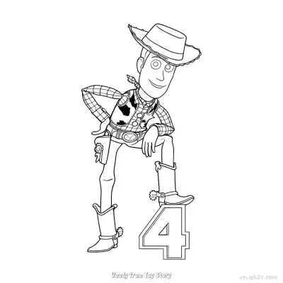 Free printable Woody from Toy Story 4 4 Coloring Page - Free PDF Printable Toy Story Coloring Sheets coloring page