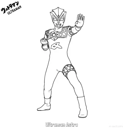 Free printable Ultraman Astra  Coloring Page - Free Printable Ultraman PDF Coloring Sheets coloring page