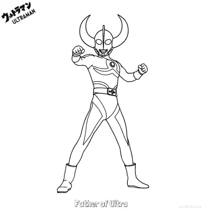 Free printable Father of Ultra  Coloring Page - Free Printable Ultraman PDF Coloring Sheets coloring page