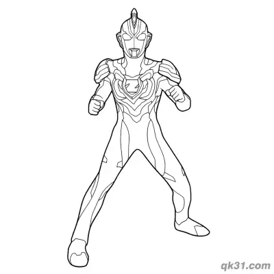 Free printable Ultraman Z Alpha Edge Form Combat Pose Coloring Page coloring page