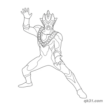 Free printable Ultraman Z Beta Smash Form Action Pose Coloring Page coloring page