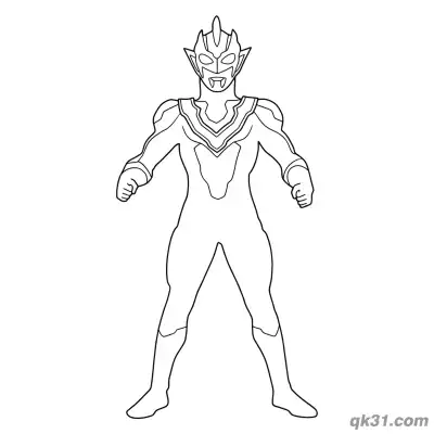 Free printable Ultraman Z Beta Smash Form Basic Standing Pose Coloring Page coloring page