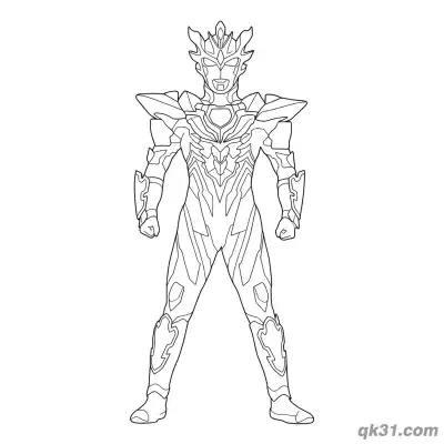 Free printable Ultraman Z Delta Claw Form Ultimate Stand Coloring Page coloring page