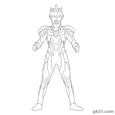 Free printable Ultraman Z Original Form Basic Pose Coloring Page coloring page