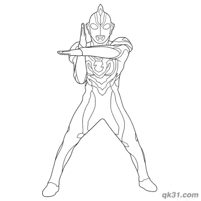 Free printable Ultraman Z Original Form Beam Skill Pose Coloring Page coloring page