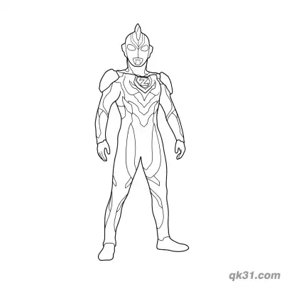 Free printable Ultraman Z Original Form Classic Stand Coloring Page coloring page