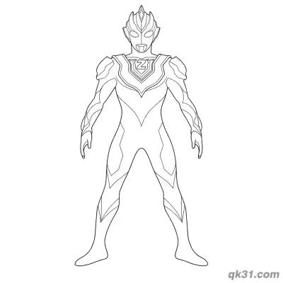 Free printable Ultraman Z Original Form Standard Standing Pose Coloring Page coloring page