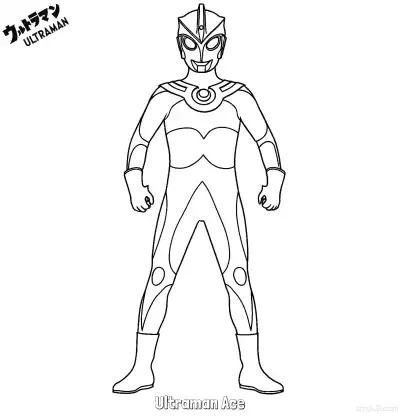 Free printable Ultraman Ace  Coloring Page - Free Printable Ultraman PDF Coloring Sheets coloring page