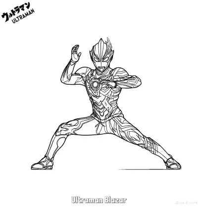 Free printable Ultraman Blazar 1 Coloring Page - Free Printable Ultraman PDF Coloring Sheets coloring page