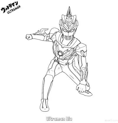 Free printable Ultraman Blu 1 Coloring Page - Free Printable Ultraman PDF Coloring Sheets coloring page