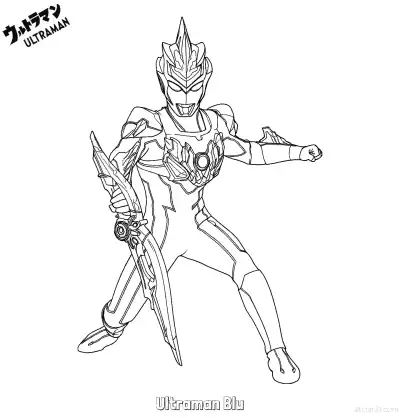 Free printable Ultraman Blu 3 Coloring Page - Free Printable Ultraman PDF Coloring Sheets coloring page
