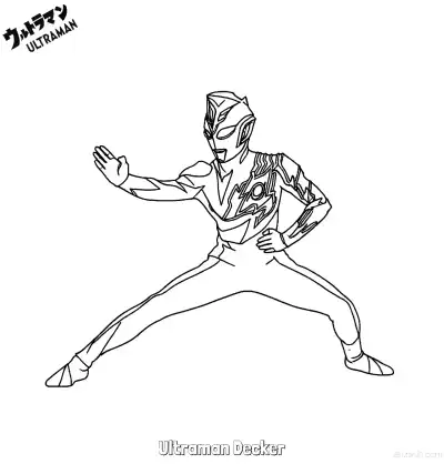 Free printable Ultraman Decker 2 Coloring Page - Free Printable Ultraman PDF Coloring Sheets coloring page