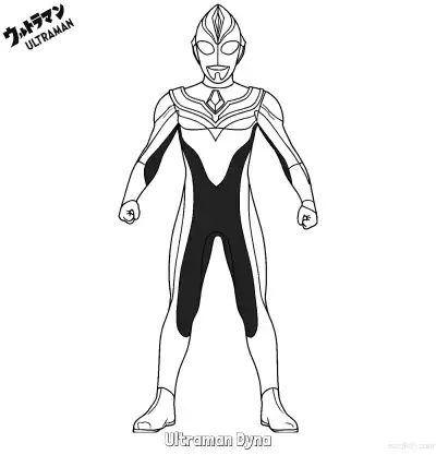 Free printable Ultraman Dyna  Coloring Page - Free Printable Ultraman PDF Coloring Sheets coloring page