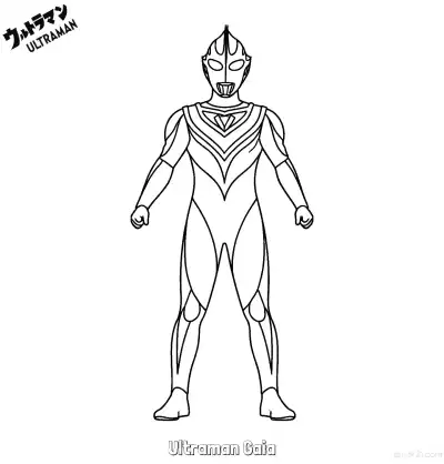 Free printable Ultraman Gaia  Coloring Page - Free Printable Ultraman PDF Coloring Sheets coloring page