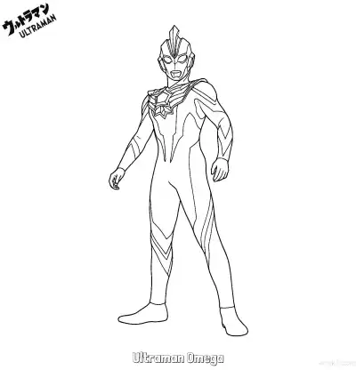 Free printable Ultraman Omega  Coloring Page - Free Printable Ultraman PDF Coloring Sheets coloring page