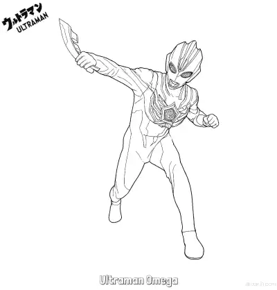 Free printable Ultraman Omega 1 Coloring Page - Free Printable Ultraman PDF Coloring Sheets coloring page