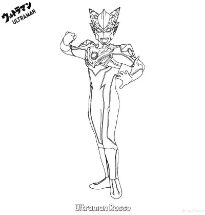 Free printable Ultraman Rosso  Coloring Page - Free Printable Ultraman PDF Coloring Sheets coloring page
