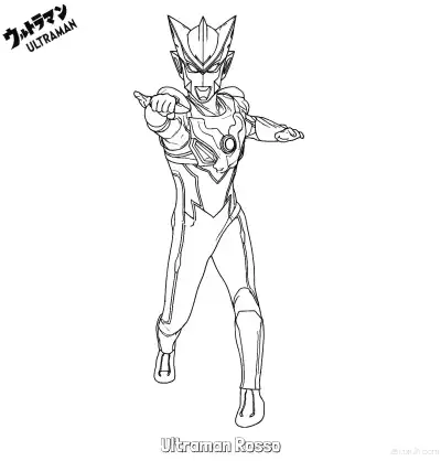 Free printable Ultraman Rosso 1 Coloring Page - Free Printable Ultraman PDF Coloring Sheets coloring page