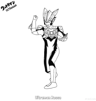 Free printable Ultraman Rosso 3 Coloring Page - Free Printable Ultraman PDF Coloring Sheets coloring page