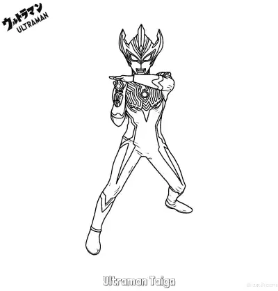 Free printable Ultraman Taiga 1 Coloring Page - Free Printable Ultraman PDF Coloring Sheets coloring page