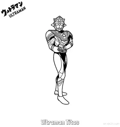 Free printable Ultraman Titas 1 Coloring Page - Free Printable Ultraman PDF Coloring Sheets coloring page
